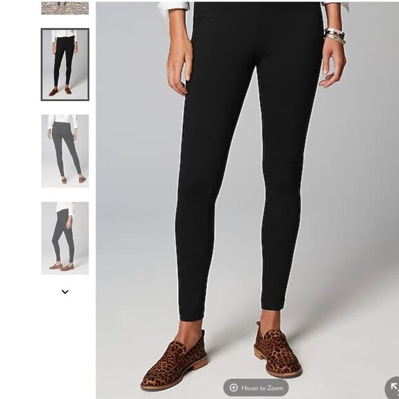 J. Jill | Black Smoothing Ponte Leggings Large Petite - Picture 3 of 7